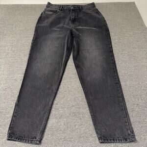 PrettyLittleThing Mom Jeans Women's Size 8 Black Denim NWOT Casual Grunge Indie